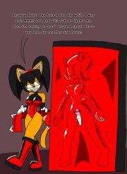 2girls 5_fingers afrosoricid bittersweetmayhem bondage english_text feline female female_only femdom femsub honey_the_cat jolt_(bittersweetmayhem) jolt_the_tenrec latex nipple_bulge original_character png red_latex rubber sonic_(series) sonic_oc sonic_the_hedgehog_(series) source_request tenrec text vacuum_bed vibrating vibrator vibrator_on_pussy vibrator_taped_to_leg wireless_vibrator yuri