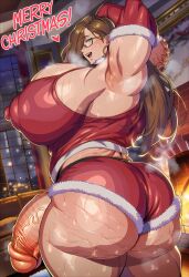 1futa 1futanari ai_assisted ai_generated arms_behind_head ass ass_focus back_view big_ass big_breasts big_butt big_cock big_dick big_glans big_nipples big_penis bulky busty busty_futa busty_futanari butt_focus christmas chubby chubby_futa cock covered_nipples curvy curvy_futa curvy_futanari dick english_text fat_ass fat_butt futa_only futanari futanari_only glans glasses hair_over_one_eye holidays hoop_earrings huge_ass huge_breasts huge_butt huge_cock huge_glans juicy_ass juicy_butt long_hair looking_at_viewer looking_back looking_back_at_viewer naughty_face nipples_bulge penis puffy_nipples roripopouwu santa_costume seductive_look steaming_body stretch_marks strong_futa sweat sweatdrop sweating text thick_arms thick_thighs uncensored