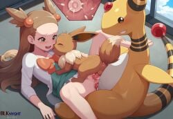 1girls 2boys ai_generated ampharos anal anal_sex animal_genitalia animal_penis anus ass blk9201 blush canine_genitalia canine_penis clitoris cum cum_in_pussy cum_inside double_penetration eevee ejaculation female feral feral_on_female feral_on_human fertilization human human_on_feral impregnation interspecies interspecies_impregnation interspecies_sex jasmine_(pokemon) knot licking male male_eevee male_pokemon/female_human mmf_threesome open_mouth ovum penis penis_in_ass penis_in_pussy pokemon pokemon_(species) pokemon_gsc pokephilia pussy smile sperm_cell sperm_meets_ovum threesome vaginal_penetration zoophilia