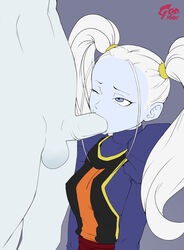 angel_(dragon_ball) blue_skin daishinkan dragon_ball dragon_ball_super father_and_daughter fellatio godvore grand_minister incest marcarita oral white_hair