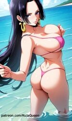 ai_generated beach bikini boa_hancock female female_only kujaqueen one_piece