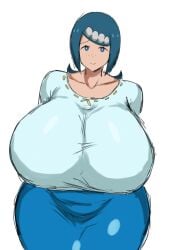 1female 1girls female female_only huge_breasts momiji_(artist) pokemon solo solo_female tagme thick_thighs twitter_link