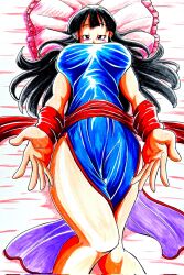 area5169458561 big_breasts chichi chinese_clothes dragon_ball dragon_ball_z female lying_on_bed pillow traditional_media_(artwork)