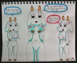 angry anthro breasts bunny_maloney charlotte_(bunny_maloney) english_text furry goat goat_horns nipples pussy tagme