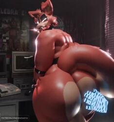 1boy 3d absurd_res absurd_resolution absurdres animated animatronic anthro anthro_only anus ass ass_focus ass_grab backsack big_ass big_balls big_butt bottom_heavy bottomless_male bubble_butt digital_media_(artwork) eyepatch five_nights_at_freddy's fnaf fox fox_boy foxy_(fnaf) furry gay hi_res high_resolution highres robot scott_cawthon sharp_teeth shorter_than_10_seconds tagme video vinoveto