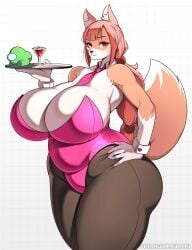 1female 1girls anthro big_breasts big_breasts big_thighs breasts breasts bunnysuit cleavage fat_thighs female female female_focus female_only huge_breasts huge_breasts huge_thighs large_breasts large_thighs large_tits massive_thighs pantyhose probablynoon tagme thick_thighs thighs thunder_thighs