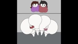 2girls anal animated ass_bigger_than_body ass_bigger_than_head bad_anatomy big_ass big_butt cum cum_in_ass cum_in_pussy female female_only gaping_anus gaping_pussy jaiden jaiden_animations jaidens_mom mother_and_daughter multiple_girls opennsfwsp pantsless penetration pointyaux scarecorrode shorter_than_30_seconds sound sound_edit sound_effects sound_freak_man stuck_in_wall tagme taking_turns video