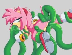 1girls all_the_way_through amy_rose anal anal_sex ass breasts double_oral female female_penetrated from_behind green_eyes green_tentacles johntb open_mouth oral oral_penetration penetration penis_tentacles pussy restrained short_hair sonic_(series) sonic_the_hedgehog_(series) spread_legs suspension tentacle tentacle_grab tentacle_sex triple_anal triple_penetration triple_vaginal vagina vaginal_penetration