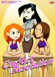 bonnie_rockwaller comic comic_page conflict_resolution_(comic) kim_possible kimberly_ann_possible miss_go shego yuri