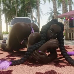 3d ass big_ass dark-skinned_female dark_skin ebony female female_only female_solo kimberly_jackson lacoux3d melanin plump_ass plump_butt solo solo_female solo_focus street_fighter