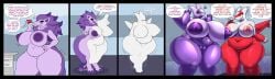 2024 absurd_res animate_inanimate anthro anthro_to_inanimate big_breasts breasts comic curvy_figure dialogue digital_media_(artwork) drpolice duo english_text female generation_3_pokemon generation_5_pokemon genitals hi_res holding_object holding_pokeball huge_breasts inanimate_transformation inflatable latias lattie legendary_pokemon living_inflatable nintendo nipples nude open_mouth overweight overweight_anthro pokeball pokemon pokemon_(species) pussy smile solo species_transformation standard_pokeball surprised text transformation twinning voluptuous wide_hips zoroark