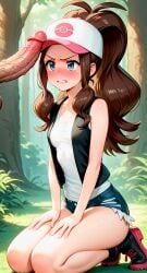 ai_generated defeated_heroine hilda_(pokemon) imminent_rape minishorts pokemon pokemon_bw pokemon_trainer thick_thighs ugly_bastard