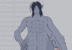 3_arms anglerfish anglerfish_humanoid anglerfish_merfolk bandage blood_stain blue_eyes blue_skin clawed_fingers claws cloudysolace fantasy fantasy_creature fins male male_nipples male_only merfolk merman messy_hair messy_linework multi_arm multi_limb muscular muscular_male pressure_(roblox) roblox roblox_game scars sea_creature sea_monster sebastian_solace self_harm_scars self_upload slit suggestive viewed_from_below watermark