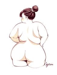 ass character_request cloudxmoe completely_nude completely_nude_female copyright_request fat_girl fat_woman tagme