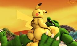 2boys balls cock donkey_kong_(series) dr.ivopingasnik furry furry_only game_freak gay gay_male gay_sex kremling kritter_(kremling) male nintendo penis pikachu riding riding_penis sfm super_smash_bros thick_ass thick_thighs