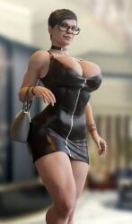 3d batesz big_breasts big_breasts blender catwoman catwoman_(injustice) dc dc_comics female_focus female_only huge_breasts injustice_2 milf selina_kyle short_dress short_hair solo solo_female tagme tight_clothes tight_clothing tight_fit tomboy tomboy_milf