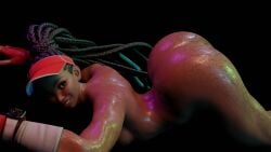 1girls 3d ass ass_up big_ass dark-skinned_female dark_skin female kimberly_jackson lacoux3d solo street_fighter