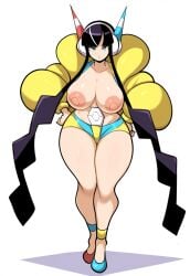 1girls ai_generated almost_naked big_breasts elesa_(pokemon) female game_freak large_breasts mullon nintendo nipples novelai nude pokemon pokemon_bw pokemon_bw2 solo solo_female solo_focus