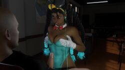 3d african african_female animated bunnysuit dark-skinned_female dark_skin ebony interracial kimberly_jackson melanin seductive seductive_pose street_fighter street_fighter_6 tagme video virt-a-mate virtamate