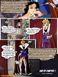 cartoonvalley.com comic crown disney disney_prince disney_princess disney_villains english_text faceless_male female helg male penis prince princess queen royalty snow_white_(disney) snow_white_and_the_seven_dwarfs_(1937_film) speech_bubble spying testicles text the_evil_queen the_prince_(snow_white)