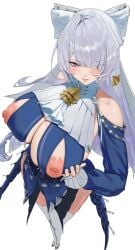 1girls artist_request big_breasts breasts simple_background solo solo_female tagme velina_airgid white_hair zenless_zone_zero