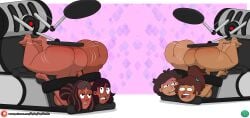 4girls age_difference amphibia anne_boonchuy big_ass big_breasts big_butt biting_lip biting_own_lip black_hair blush brown_hair cartoon_network completely_nude completely_nude_female connie_maheswaran crossover dark-skinned_female dark_skin daughter disney female female_focus female_only mature mature_female milf mother mother_and_child mother_and_daughter mrs._boonchuy oum_boonchuy pleasure_face priyanka_maheswaran spanked_butt spanking spanking_ass spanking_machine spicypop steven_universe thick_thighs