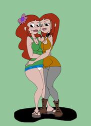 2girls aged_up american_dragon:_jake_long bare_shoulders black_eyes boots breast_hold breasts busty caglioro3666 choker cleavage curvy disney docking dress duo female female_only flip-flops flower front_view ginger green_eyes hair_ornament hand_on_hip hands_on_hip hands_on_hips hourglass_figure hugging incest kara_(oracle_twins) long_hair looking_at_viewer medium_breasts minidress miniskirt multiple_females multiple_girls older panties pantyshot pantyshot_(standing) pose posing red_hair sandals sara_(oracle_twins) shoes short_dress siblings simple_background sister sisters standing teenage the_oracle_twins tied_hair twincest twins very_long_hair voluptuous white_panties wide_hips yuri