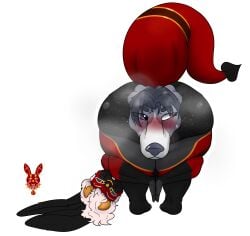 2026 absurd_res almost_fully_inside alpha_channel anal anal_head_gulp anal_vore animal_humanoid anthro anthro_on_anthro blush blush_lines blushing_profusely borzoi butt butt_focus canid canine canis cherryterror domestic_dog duo_focus english_text eyebrow_piercing facial_piercing feet_first female female_prey freckled_butt freckled_face freckles goo_creature group hair hammerspace head_in_ass head_sticking_out hi_res humanoid hunting_dog jack_the_mimic lagomorph larger_female looking_at_viewer looking_back looking_pleasured male male_pred mammal mammal_humanoid mimic musk musky_butt piercing pouting_at_viewer praise_da_booty_(meme) purple_eyes reluctant_prey shaded sighthound simple_background simple_shading size_difference slime smaller_male smaller_pred smile smiling_at_viewer solo_focus steam steaming_body text thick_thighs vore white_hair yellow_eyes