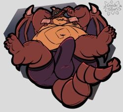 2026 activision anthro armor balls_outline barefoot belly big_belly big_bulge bottomwear boxer_briefs bulge butt claws clothed clothing colored cyprin_(spyro) detailed_bulge digital_media_(artwork) dragon erection erection_under_clothing fangs feet genital_outline gorochuinboxers hat headgear headwear looking_at_viewer lying male mythological_creature mythological_scalie mythology navel nipples obese on_back overweight overweight_anthro overweight_male penis_outline presenting presenting_hindquarters rescued_dragons_(spyro) scalie simple_background solo spyro_reignited_trilogy spyro_the_dragon tail teeth tenting underwear underwear_only wings