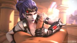 3d alternate_costume animated handjob light-skinned_male no_sound overwatch penis tagme talon_widowmaker tsarchasmsfm upset video widowmaker