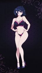 1girls 2d 2d_(artwork) 2d_artwork ahoge almost_naked almost_nude ankles background bare_armpits bare_arms bare_belly bare_calves bare_chest bare_hands bare_hips bare_knees bare_legs bare_midriff bare_navel bare_shoulders bare_skin bare_thighs belly belly_button big_boobs big_breasts black-haired_female black_eyebrows black_footwear black_hair black_high_heels black_shoes blank_background bra breasts busty busty_female busty_girl calves cleavage closed_mouth_smile collarbone commission commission_art curvaceous curvaceous_body curvaceous_female curvaceous_figure curvaceous_hips curvy curvy_body curvy_female curvy_figure curvy_hips dark_hair digital digital_art digital_drawing digital_drawing_(artwork) digital_media digital_media_(artwork) drawing elbows exposed exposed_armpits exposed_arms exposed_belly exposed_chest exposed_hips exposed_legs exposed_midriff exposed_navel exposed_shoulders exposed_skin exposed_thighs eye-level_view female female_focus female_only fingernails fingers footwear frilled_bra frilled_panties frilled_underwear from_front front_view full_body full_body_view glistening_boobs glistening_breasts glistening_hair glistening_legs glistening_shoulders glistening_skin glistening_thighs glossy_breasts glossy_hair groin hair_between_eyes hand_on_hip hand_on_own_hip hands_on_hips hands_on_own_hips head_tilt high_heels hourglass_figure inguinal_crease inguinal_ligament knees lace-trimmed_bra lace-trimmed_panties lace-trimmed_underwear large_boobs large_breasts lean_figure legs legs_closed legs_together looking_at_viewer midriff monotone_background mostly_nude nail_polish nails naked naked_female naked_woman narrow_waist navel nearly_nude nude nude_female nudity oc one_color_background original original_art original_artwork original_character original_female_character panties pink-eyed_female pink_eyes pink_fingernails pink_nail_polish pink_nails plain_background portrait posing posing_for_the_viewer posing_naked posing_nude practically_nude r3dfive shiny_breasts shiny_hair shiny_legs shiny_shoulders shiny_skin shiny_thighs shoes short_hair shoulders slender_body slender_waist slim_female slim_waist smile smiley_face smiling smiling_at_viewer solid_color_background solo standing thick_thighs thighs thighs_together tilted_head touching_hip touching_hips touching_own_hip touching_own_hips underwear white_background wide_hips