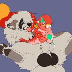 1:1 absurd_res animal_genitalia arcanine balls beastlygemstone big_balls bodily_fluids breath duo felid female feral generation_1_pokemon genital_fluids genitals harley_(beastlygemstone) hi_res knot knot_grab knot_in_sheath knotted_penis leaking_precum looking_pleasured lying male male/female mammal nintendo on_back on_top pantherine panting paw_on_thigh paws penis penis_in_mouth pokemon pokemon_(species) precum sheath size_difference snow_leopard tourmaline_(beastlygemstone)