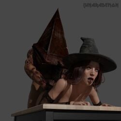 2024 3d dbd dead_by_daylight lunarademon mikaela_reid pyramid_head