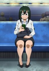 1girl 1girls ai_generated anime boku_no_hero_academia breasts curvy curvy_female curvy_figure eyes female fit hair my_hero_academia nsfw stickyai tits tsuyu_asui voluptuous