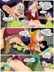 cartoonvalley.com comic disney disney_princess doc_(snow_white) dopey_(snow_white) dwarf english_text grumpy_(snow_white) helg penis princess pussy royalty sleepy_(snow_white) snow_white_(disney) snow_white_and_the_seven_dwarfs_(1937_film) speech_bubble text