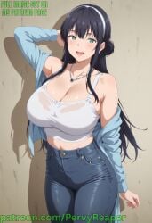 big_boobs black_hair green_eyes milf patreon seducing
