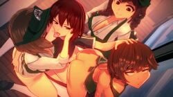 1boy 3d 3girls animated animation anna_anon big_ass big_breasts big_butt big_penis brown_hair coffee doggy_style doggystyle gif hips kissing masturbation naked naked_female naked_male nude nude_female nude_male orgy orgy_sex sex tongue tongue_kiss tongue_out uncensored