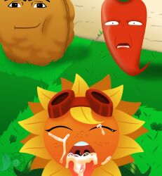 1girls after_fellatio after_oral after_sex closed_eyes cum cum_in_mouth cum_on_face electronic_arts female flora_fauna freckles funny funny_face jalapeno_(pvz) man_face_(roblox) meme open_mouth oral plant plantie plants_vs_zombies popcap_games pov roblox scynart solar_flare_(pvz) sunflower_(pvz) tagme_(artist) video_game_character wall-nut_(pvz)