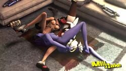 3d 3girls animated areolae breasts cunnilingus female female_only m1llcake mercy nipples no_sound oral overwatch source_filmmaker spread_legs threesome tracer video widowmaker yuri