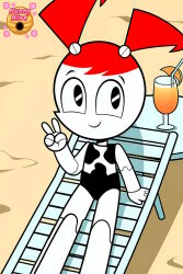 1female 1girl 1girls 1robot 1robot_girl 2d ai-generated ai_generated alcoholic_beverage alcoholic_drink animal_print animal_print_clothing animal_print_swimwear anthropomorphic artist_logo bangs bare_arms bare_legs bare_shoulders beach beach_background beach_chair bendy_straw beverage big_head black_and_white_clothing bolts chair closed_mouth closed_mouth_smile clothed clothed_anthro clothed_female clothed_robot clothes clothing color_edit cow_pattern cow_print cow_print_swimsuit cowprint cowprint_swimsuit cute cute_expression cute_eyes cute_face cute_female cute_girl cyborg cyborg_girl daytime dressed dressed_female drink drinking_glass drinking_straw edited edited_ai english_text eyes_open female_solo fully_clothed fully_clothed_anthro fully_clothed_female ginger ginger_female ginger_hair glass_cup hair hand_up high_res high_resolution highres humanoid humanoid_robot hunnyhive hunnyhive(artist) hunnyhivestudio hunnyhivestudios innocent innocent_expression innocent_smile jenny_wakeman long_legs lounge_chair lounging my_life_as_a_teenage_robot nickelodeon no_nose no_nudity one_hand_up one_piece_swimsuit onepiece_swimsuit open_eyes orange_slice outdoors outdoors_female outside palette_swap peace_sign pigtails questionable red-hair red-haired_female red_hair red_hair_female redhead redhead_female redheaded redheaded_female robot robot_anthro robot_girl robot_humanoid robot_joints robotic robotic_arm robotic_legs robotic_limb robotic_limbs safe safe_for_work sand sfw short_female short_pigtails shoulders sitting sitting_female sitting_on_chair small_torso smile smile_at_viewer smiling smiling_at_viewer smiling_female solo solo_female solo_focus straw swimsuit swimwear tease thick_lines twintails twintails_(hairstyle) v_sign vacation white_arms white_body white_legs xj9