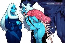 1girl age_difference ai_assisted ai_generated anal anal_sex bestiality big_cock blue_diamond_(steven_universe) blue_eyes blue_hair blue_skin colored_skin crying cum_dump cumdump cumshot domination fear feminine_body flaccid flat_chest highres long_hair micro_penis mind_break monster monster_cock naked nude pain penis_size_difference pleasure screaming size_difference small small_ass small_balls solo steven_universe stomach_bulge tiny_balls used white_hair young