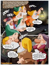 bashful_(snow_white) cartoonvalley.com comic disney doc_(snow_white) dopey_(snow_white) dwarf english english_text grumpy_(snow_white) happy_(snow_white) helg male male_only sleepy_(snow_white) sneezy_(snow_white) snow_white_and_the_seven_dwarfs_(1937_film) speech_bubble straight text