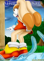 anthro bigdon1992 chacumera chaos_(sonic) clothing comic cream_the_rabbit detailed_background dress female hi_res imminent_penetration imminent_rape lagomorph mammal panties rabbit sega sonic_(series) tentacle underwear upskirt video_games white_panties