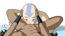 1boy 1girls aang air_nomad airbender_tattoo area_(artist) avatar_legends avatar_the_last_airbender blush breasts breasts_apart canon_couple cunnilingus dark-skinned_female dark_skin devouring_pussy eye_contact female female_pov grabbing heart holding_head interracial intimate katara leg_grab looking_at_another looking_at_viewer lying_down male male/female medium_breasts oral_sex pov pussy saliva_trail spread_legs straight the_avatar water_tribe wristbands