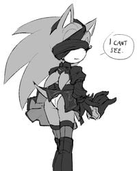 1boy ass cosplay crossdressing crossplay femboy furry girly hedgehog male male_only mammal nier nier:_automata panties sissy skirt skirt_lift sonic_(series) sonic_the_hedgehog trap upskirt weresocks yorha_2b_(cosplay)