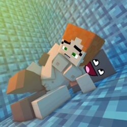 1boy 1boy1girl 1girls 3d alex_(minecraft) animated awesome_face bathroom big_breasts cubic_breasts green_eyes minecraft nude orange_hair player_1 sex slipperyt straight tagme vaginal_penetration