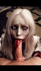 3d ai_generated animated black_pupils blood_in_mouth blood_on_hand blood_on_penis blood_stain bloody_mouth blowjob clothed clothed_female clothed_female_nude_male completely_nude_female completely_nude_male deepthroat grey-skinned_female grey_body grey_skin hallway horny horny_female horny_male kneeling light_hair looking_at_viewer oldmaster pale-skinned_female pale_skin pov pov_male resident_evil resident_evil_9:_requiem selena_corey shorter_than_10_seconds submissive_female sweating tagme torusdust undead undead_female video white_dress white_hair white_iris yellow_eyes zombie zombie_girl