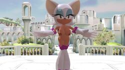 1girls 3d animated bat big_breasts butt dancing davius female_only long_video mikumikudance music outdoors partially_clothed rouge_the_bat sonic_(series) sound video