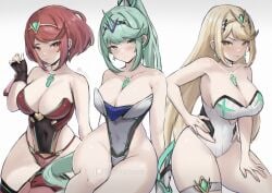 mythra from xenoblade (series) by chascoby