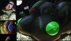 alien alien_(franchise) anthro ass baelien_(shieradevil) balls big_balls big_breasts big_butt big_nipples big_penis black_body breasts canid canine city_destruction city_lights claws destruction digital_media_(artwork) duo eyewear fan_character female fur generation_5_pokemon generation_8_pokemon genitals glasses grey_body hair hi_res hisuian_form hisuian_zoroark huge_breasts huge_butt huge_cock huge_nipples humanoid hyper hyper_butt hyper_nipples innubere_(shieradevil) larger_female macro male mammal muscular muscular_male nintendo nipples nude penis pokemon pokemon_(species) pokemon_legends_arceus regional_form_(pokemon) shaded shieradevil size_difference smile teeth text thick_thighs wearing_glasses white_body white_fur wide_hips xenomorph zoroark